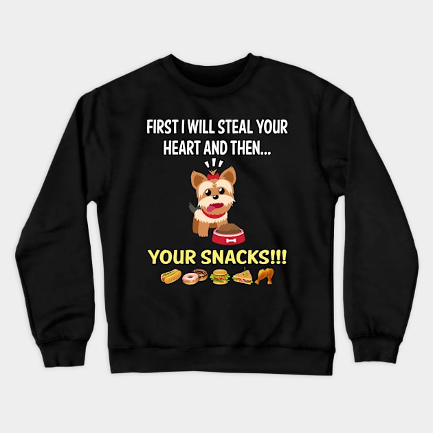 Steal Heart Yorkshire Terrier 92 Crewneck Sweatshirt by blakelan128